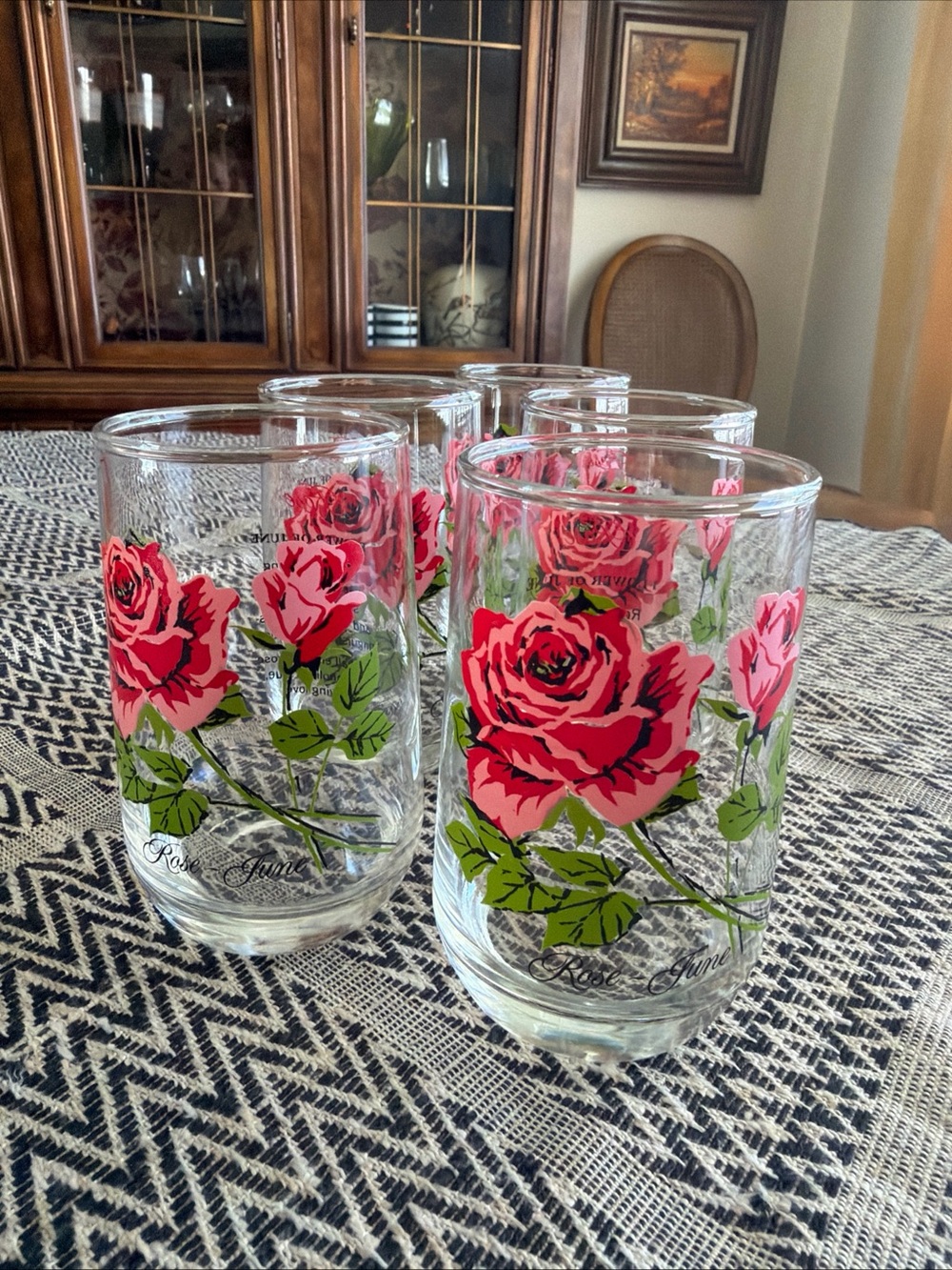Vintage Rose June Birth Month Drinking Glass
- Set of 5